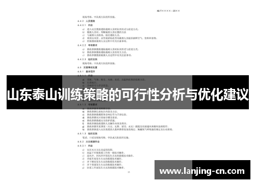 山东泰山训练策略的可行性分析与优化建议